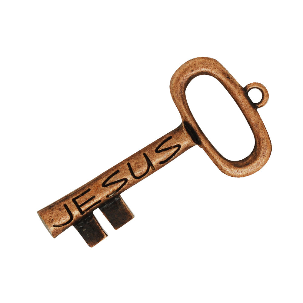 55*27mm Skeleton Keys,Vintage Keys Jewelry Pendant,'JESUS',Antique Copper Charm Necklace Jewelry,sold 10pcs/lot