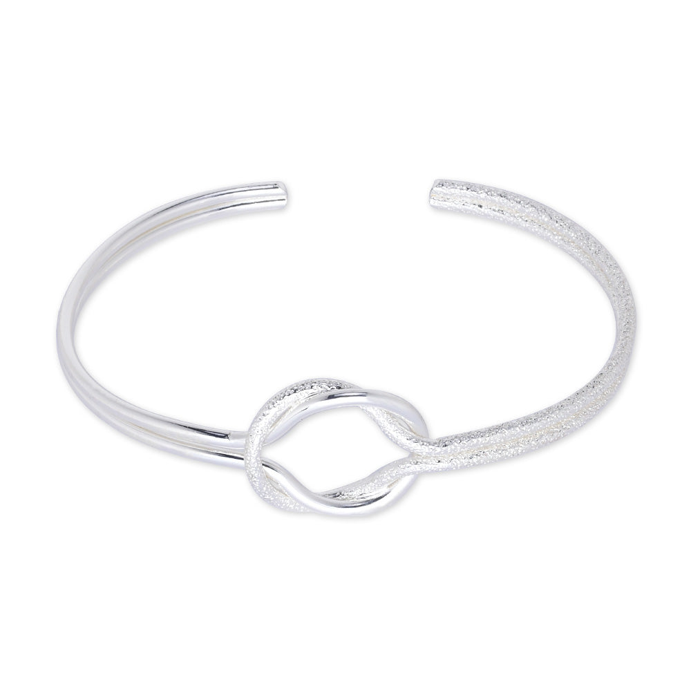 60mm Brass Adjustable Knot bracelet twist knot bracelet bridesmaid knot bracelet tie the knot bracelet custom bracelets plated silver 1pcs