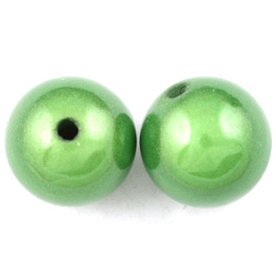 Top Quality 18mm Round Miracle Beads,Green,Sold per pkg of about 170 Pcs