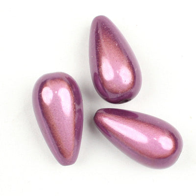 Top Quality 12*23mm Teardrop Miracle Beads,Purple,Sold per pkg of about 310 Pcs