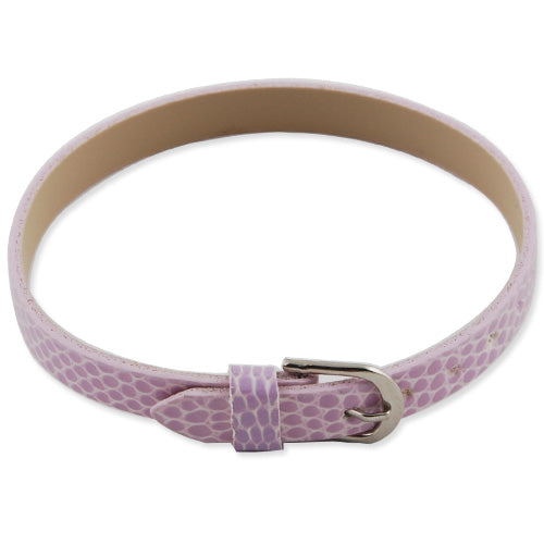 22*8mm Light Purple PU  Leather Band For Slide Charms Bracelets ,Name Bracelets,Sold 50 PCS Per Package