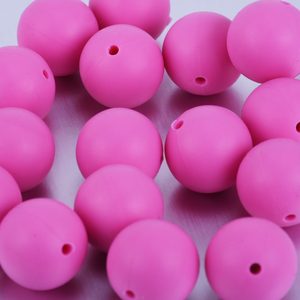 18mm Round Teething Beads Bulk Loose Chew Silicone Beads BPA Free