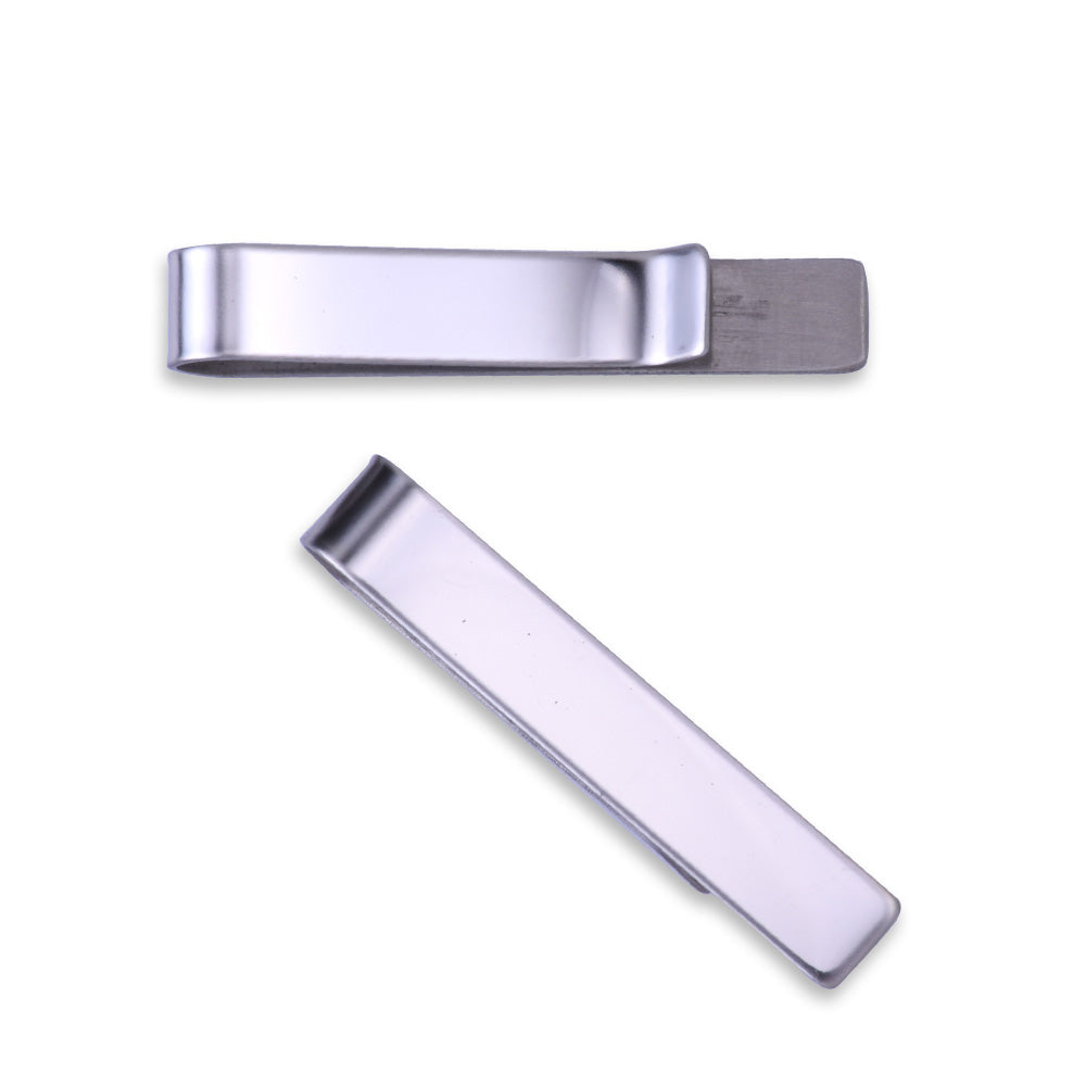 48MM Polished Tie Bar Blanks Metal Hand Stamping Tie Chip Blank Gift for Him 5pcs