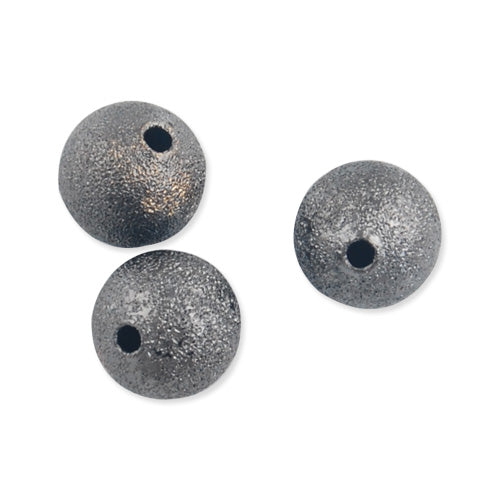 8 MM Round Stardust Beads,Gun Metal Black Plated,Hole Size:1.8 MM,Sold 100 PCS Per Package