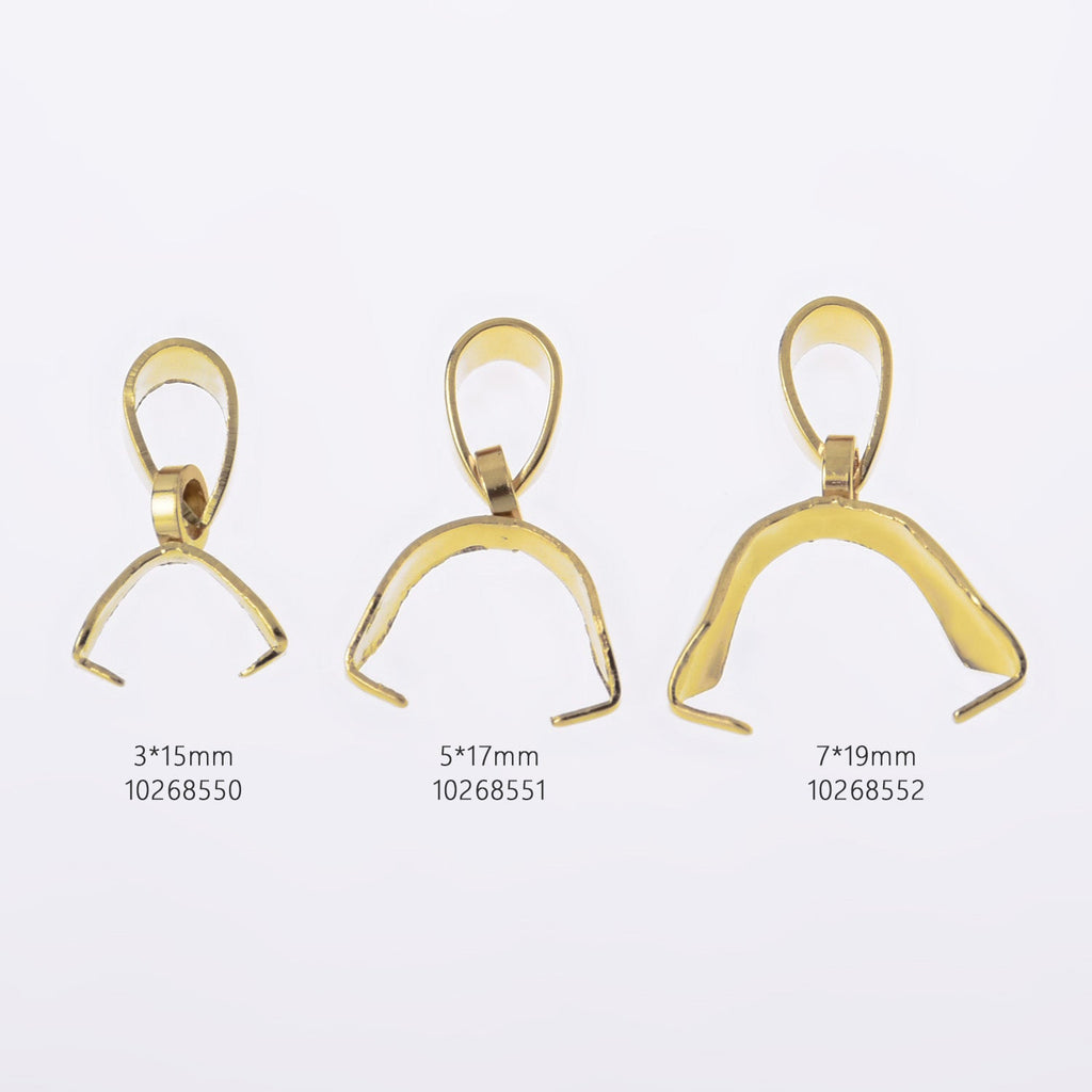 Stainless Steel Pinch Bail pendant connectors necklace bracelet clasps hole 3.5mm Jewelry Supplies 20pcs 102685