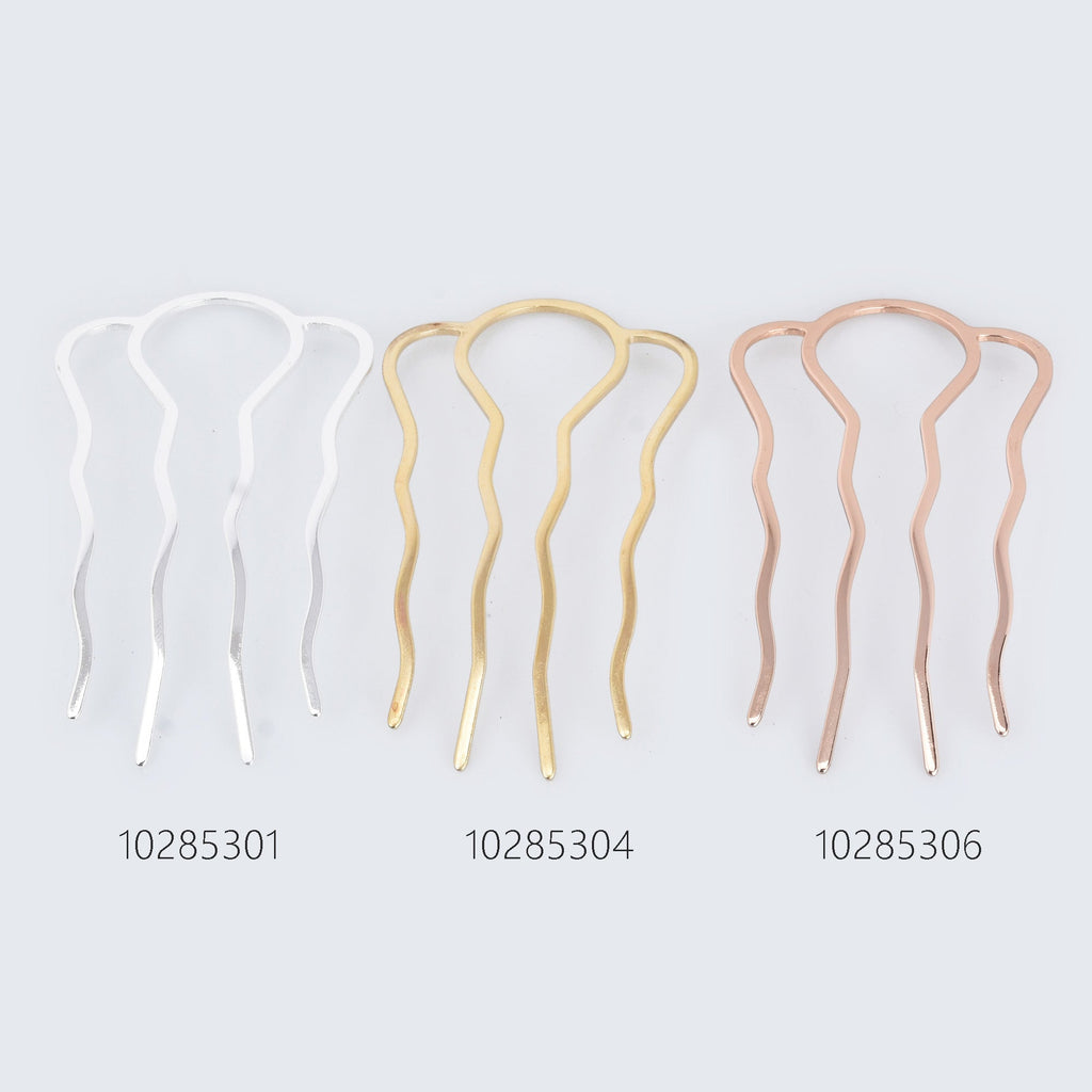 50*85mm High Quality Brass 4 Teeth Barrette Hair Combs Hair Pins hair accessories Hair Jewelry 5pcs 102853