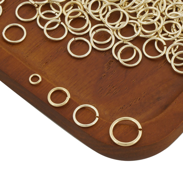 14k Gold Filled Open Jump Rings for Jewelry Making and Connectors