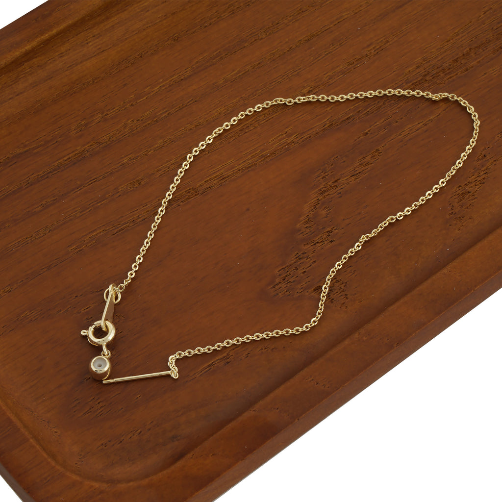 8" 14k Gold filled Adjustable Bracelet Chain With Rubber Stopper, Gold Chain Bracele, cable chain Jewelry Making 5pcs 10405150