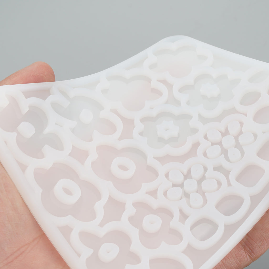 1 pcs Shiny Silicone Flower Earring Mold, DIY Handmade Earring, Resin Mold for jewelry making 10405450