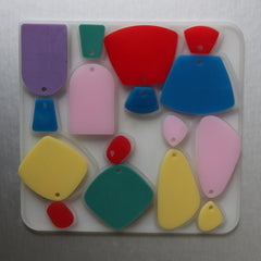 1 pcs Shiny Silicone Geometrical Earring Mold, Epoxy Resin Mold for jewelry making 104055