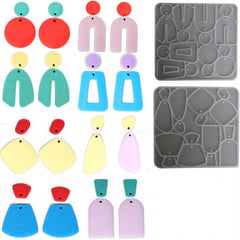 1 pcs Shiny Silicone Geometrical Earring Mold, Epoxy Resin Mold for jewelry making 104055