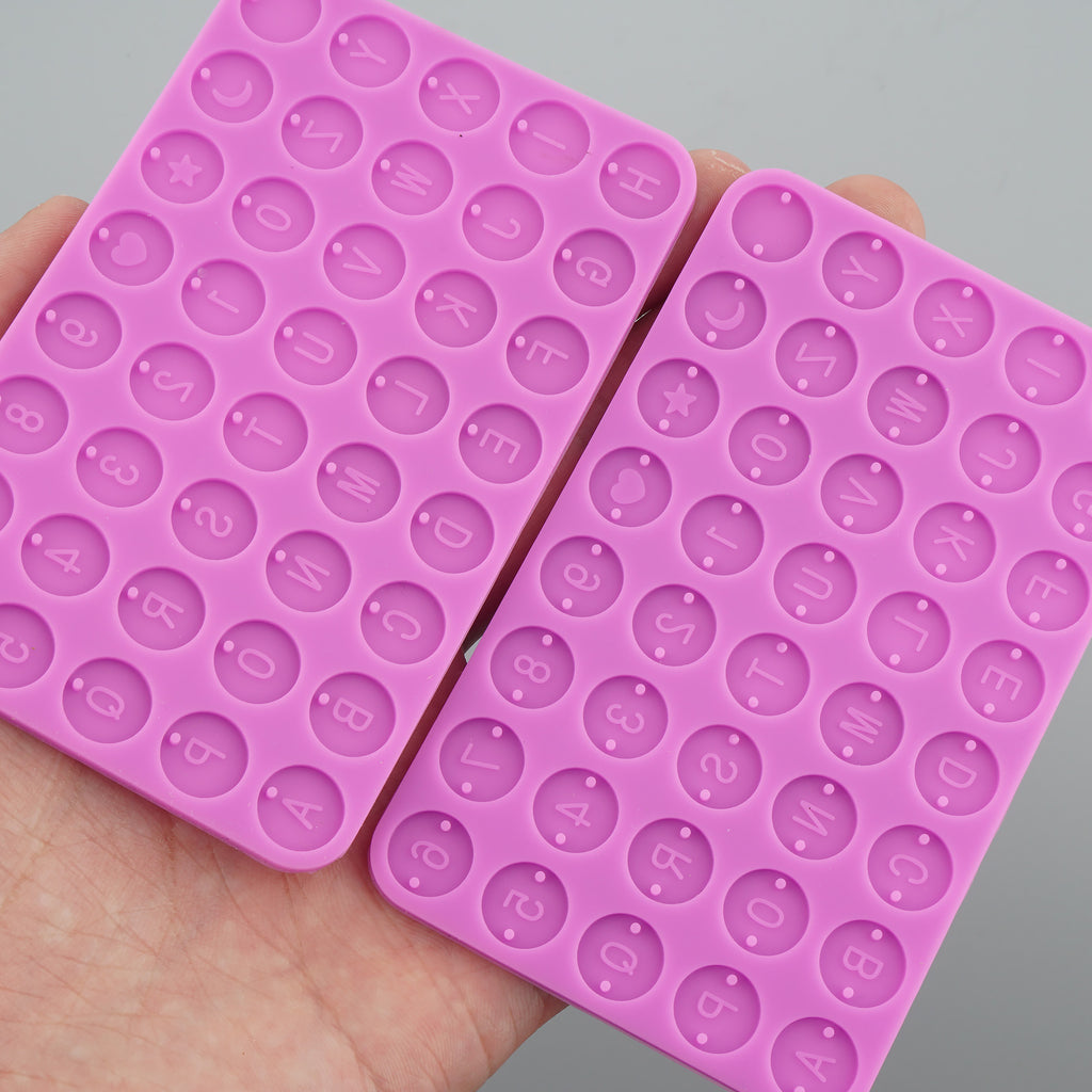 1 Piece Shinny Letter Mom Keychain Mold DIY UV Resin Mold For