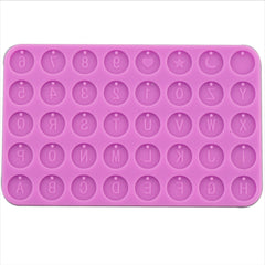1pc Alphabet Bead Mold, Letter Charm with Holes Resin Mold, Round Jewelry Silicone Mold, Epoxy Resin Pendant, Jewelry Mold 104059