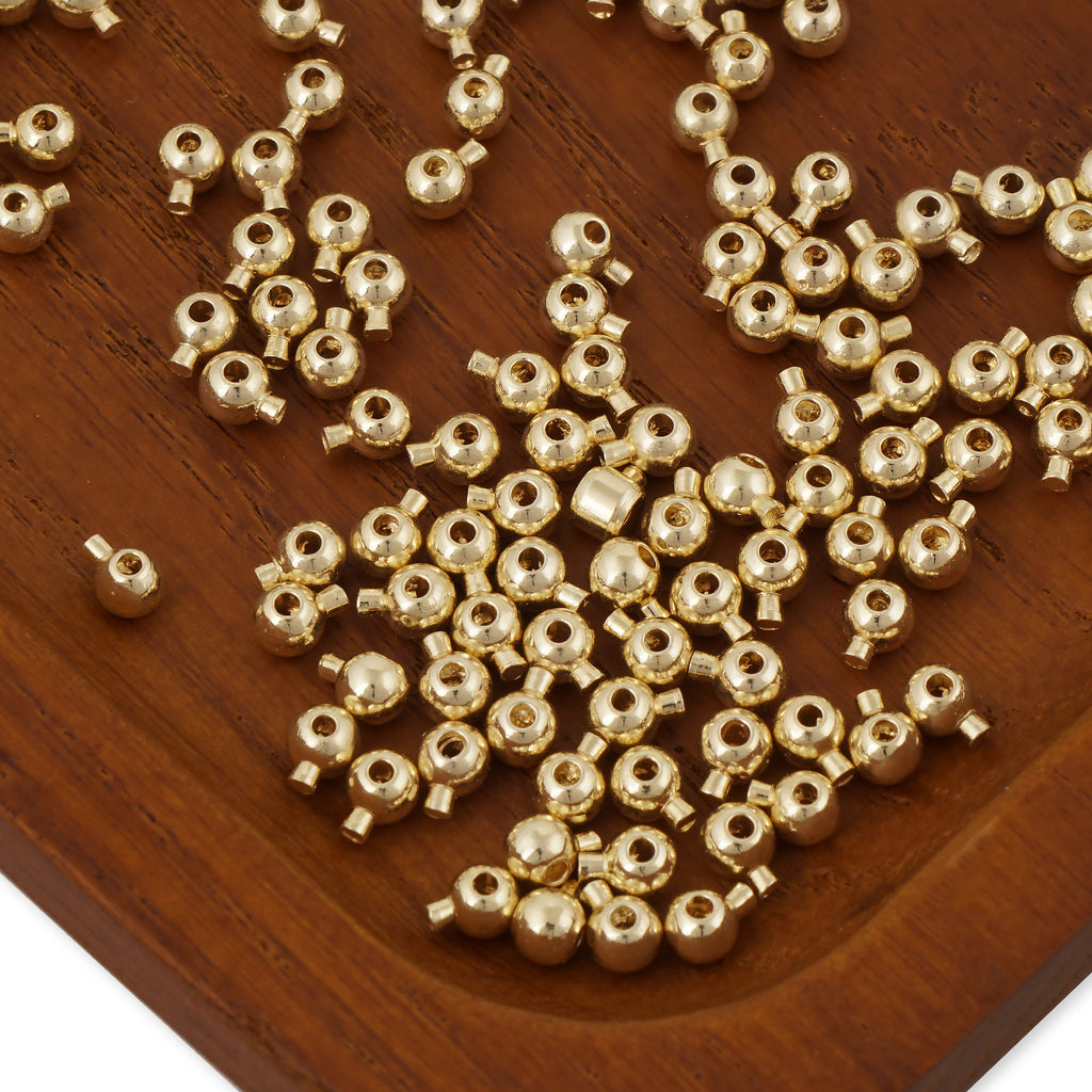 4mm Smooth Round Beads, 14K Gold Filled (50 Pieces)