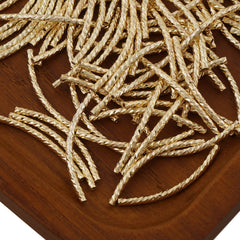 50PCS 14k gold filled Twisted curved tube beads, 25/30mm spacer beads for beadwork necklace bracelet jewelry making 104072