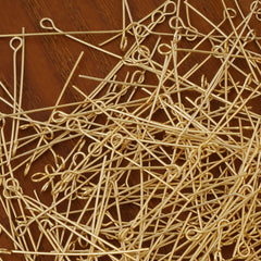 100PCS 14k gold filled eye head pins, brass head pin, head pin for jewelry making 104086