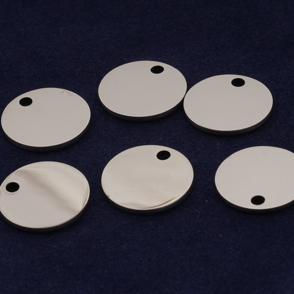 10 tibetara®  9/16"(14.5mm) Round Stainless Steel Stamping Blank Tags with 2mm hole 10409850