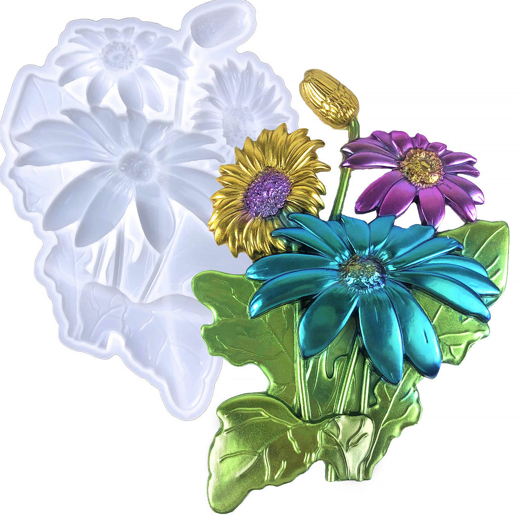 1PC Silicone Sunflower Mold for resin, Living room decoration mold, hanging decoration mold 10411050
