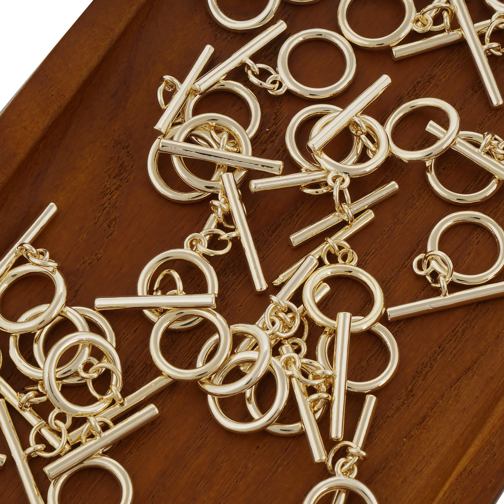 5PCS 14k Gold Filled Plain OT Clasp - Toggle Set Clasp - Custom for Jewelry Making 10412850