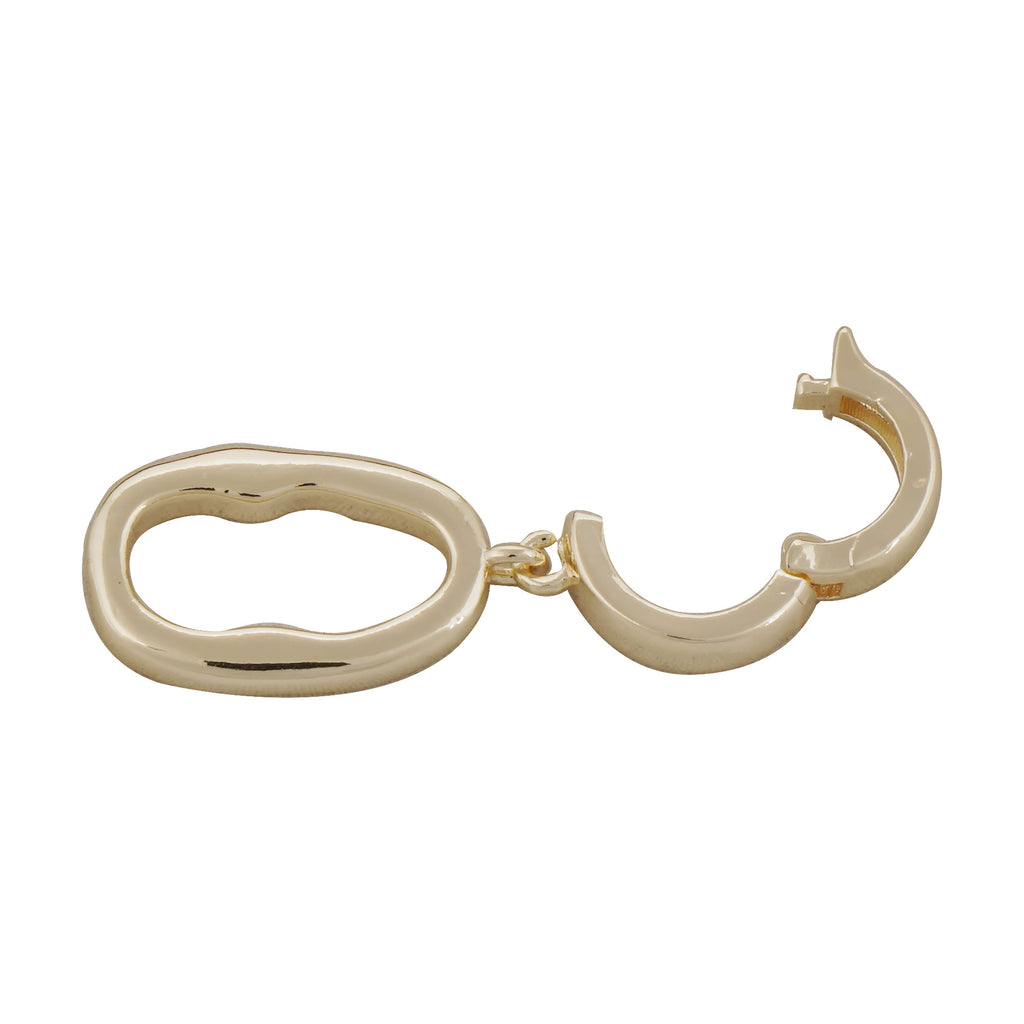 14K Gold Matt Ball Safety Clasp For Necklace