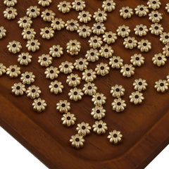 20PCS 14k Gold Filled Flower Spacer Beads, 5.5mm Tiny Spacer Beads, Golden Spacers for Bracelet/Necklace Making 10420050