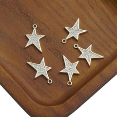 14k Gold Filled Star Charm, CZ Zirconia Pendant, 5-point Star pendant for Bracelet Necklace Making, DIY Jewelry gift 10422956