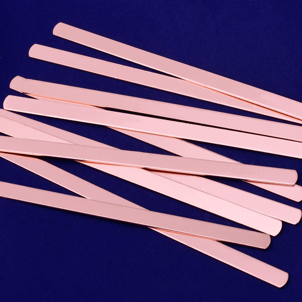 About 6"*1/4" tibetara®  Copper Rectangle stamping blank Wholesale Jewelry Findings 5pcs 18 Gauges 10168950
