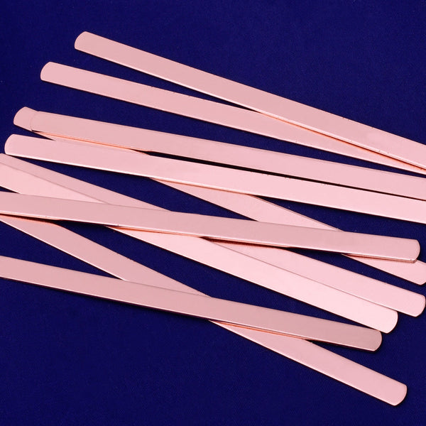 About 6"*1/4" tibetara®  Copper Rectangle stamping blank Wholesale Jewelry Findings 5pcs 18 Gauges 10168950