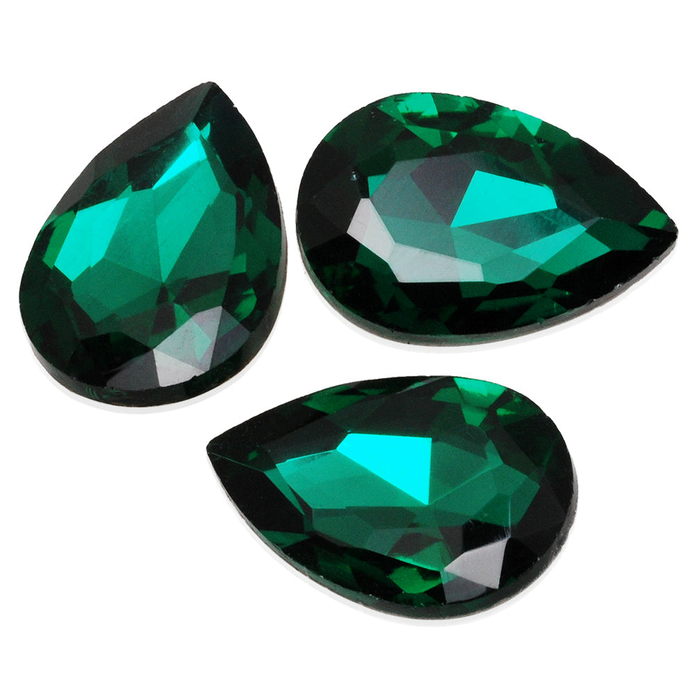 30*20mm Green Cushion Cut Foiled Crystal Teardrop Fancy Stone,4327,Crystal Faceted Stone,10pcs/lot