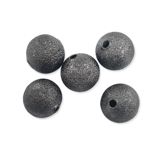 4 MM Round Stardust Beads,Gun Metal Black Plated,Hole Size:0.8MM,Sold 300 PCS Per Package