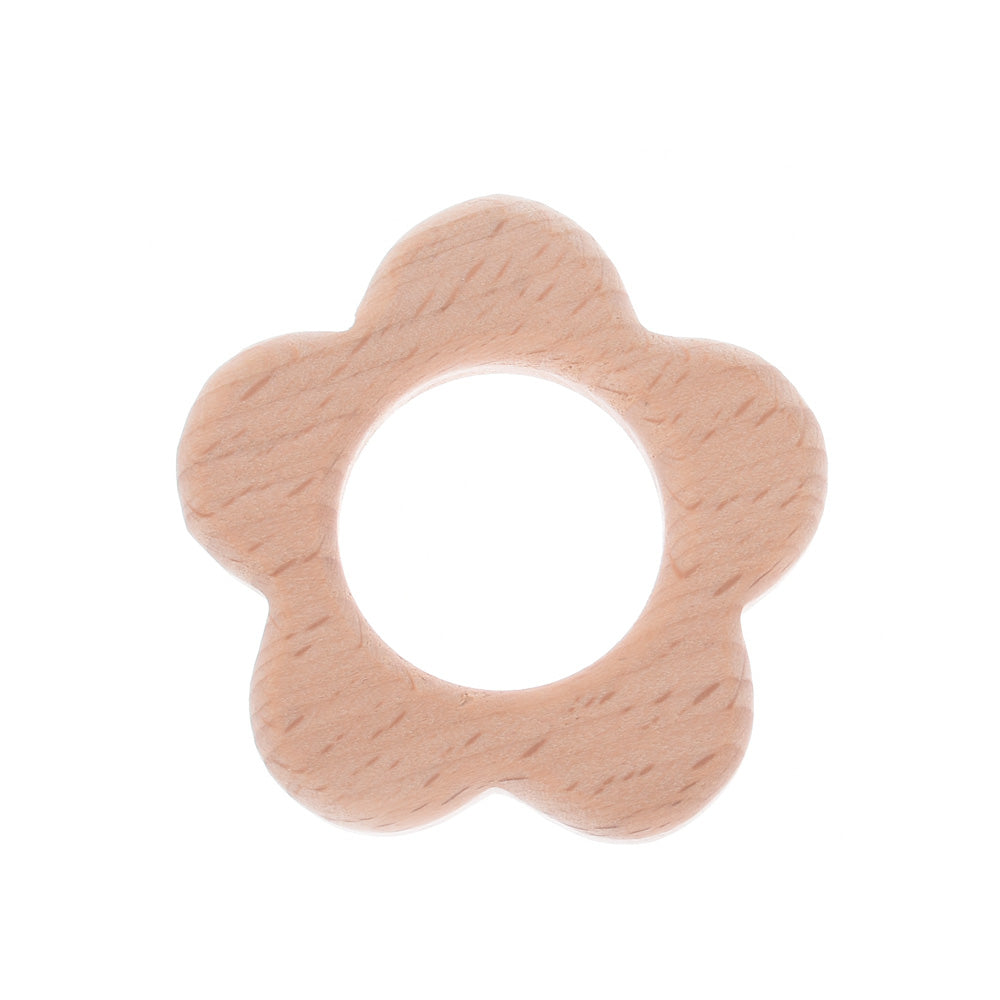 51*51mm Baby Teething Toy Wooden Teether First baby toys Handmade Baby toy Jewelry Wooden flower shape 2pcs 10187958