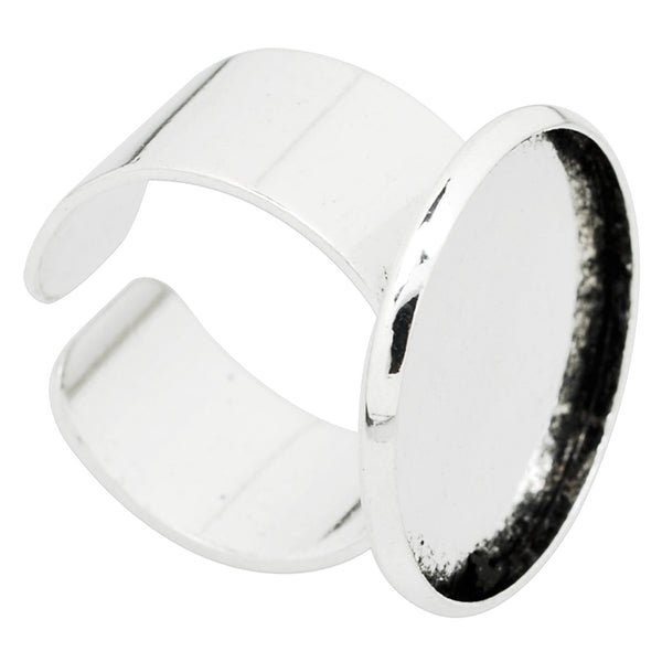 20mm Round Adjustable Ring Setting,Antique Silver Metal Blank Ring Base, Blank Ring Bezel for Glass Cabochon,sold 10pcsl/lot