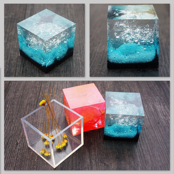 1 pcs Square Cube Mold Cabochon 40mm Resin Silicone Mould Jewellery Making
