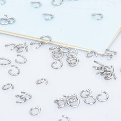 Stainless Steel Open Jump Rings 3/3.5/4/5/6mm Split Rings 0.6mm Thick Jump Rings Findings For Jewellery Making 500pcs
