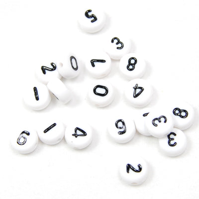 500 Grams 4*7MM   White  Dish Number Beads ,Acrylic,About 3600PCS Per Pkg