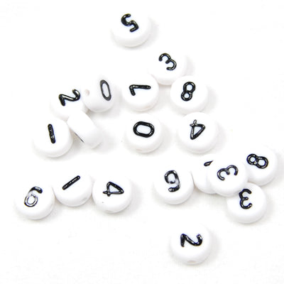 4*7MM Dish Digit Beads Mixed digit,Sold per PKG of 3600 PCS