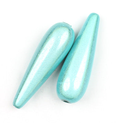 Top Quality 10*30mm Teardrop Miracle Beads,Sapphire,Sold per pkg of about 420 Pcs