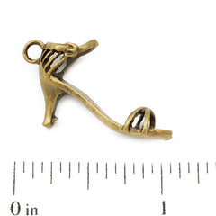 29*15*7mm Vintage antique bronze Zinc alloy charms,3D lady shoes,sold 100 pcs per pkg