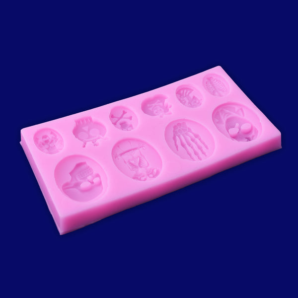 1  Funny Skull 14.1*7.4*1.0cm Jewelry Making Mold Handmade Resin Cake Mold liquid mould