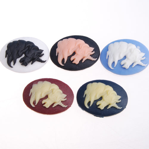2014 New 18*25MM Oval “COW” Resin Flatback Cabochons,Mixed Colors;sold 20pcs per pkg