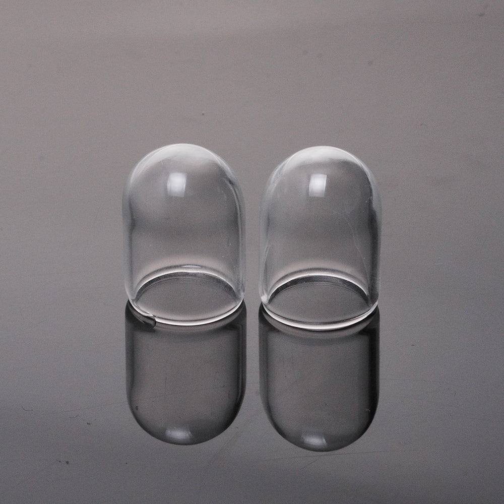 18*25mm Round straight glass, non-porous glass,White & Clear glass Bottle for jewelry making,Glass jewelry Findings,inner size 15mm,10pcs/lot