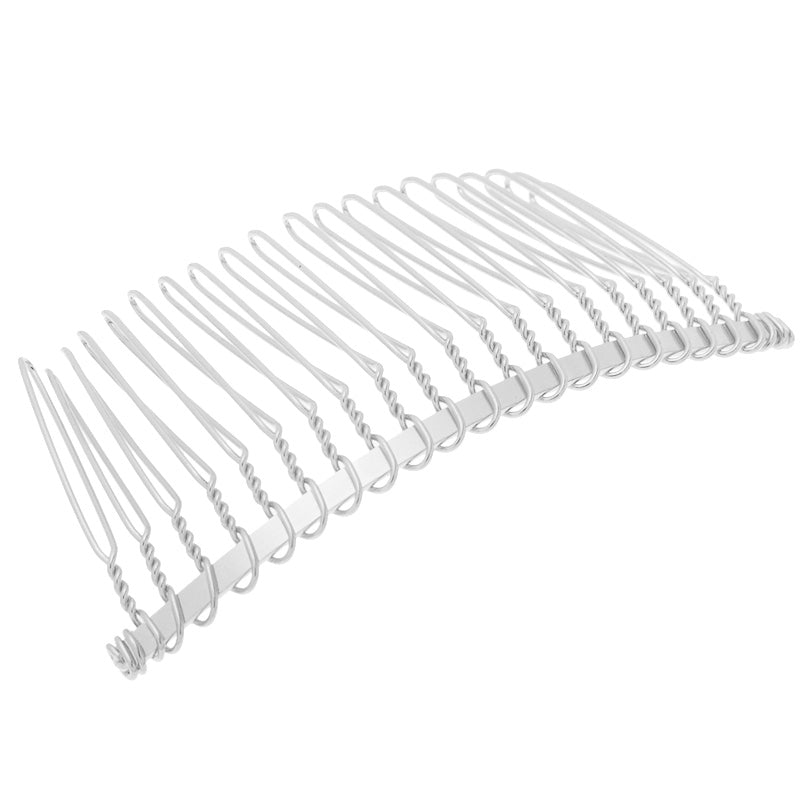 7.7x3.6cm Silver Metal hair comb with 20 teeths,20pieces/lot