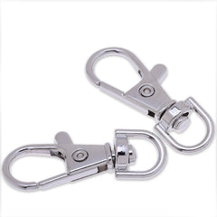 37*13mm Zinc alloy Key Chain with lobster clasp Wallet Chain Clasp Chainmail Clasp Trigger Snap Hook white K 30 pcs 10182703