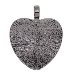 25MM(1inch) Black Heart Pendant tray,zinc Alloy filled,20pcs/lot