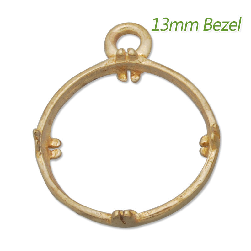 13MM Round Brass Gemstone Bezel,Raw Brass,charms links,sold 20pcs per lot