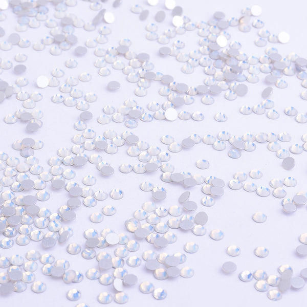 SS6 1440PCS White opal Non Hot Fix Crystal, Flat Back 3D Rhinestones DIY Phone case Nail art design deco supplies