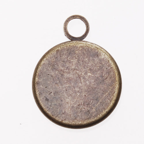 Antique Bronze Plated Pendant trays,lead and nickle free,fit 10mm round glass cabocon, sold 50pcs per pkg