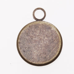 Antique Bronze Plated Pendant trays,lead and nickle free,fit 8mm round glass cabocon, sold 50pcs per pkg