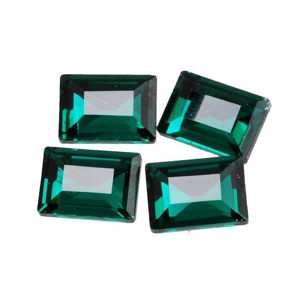 10*14mm Cartesian Rectangular bottom tip Crystal Fancy Stone,Cushion Cut Gem,Green Crystal Faceted Stone,4527,20pcs/lot