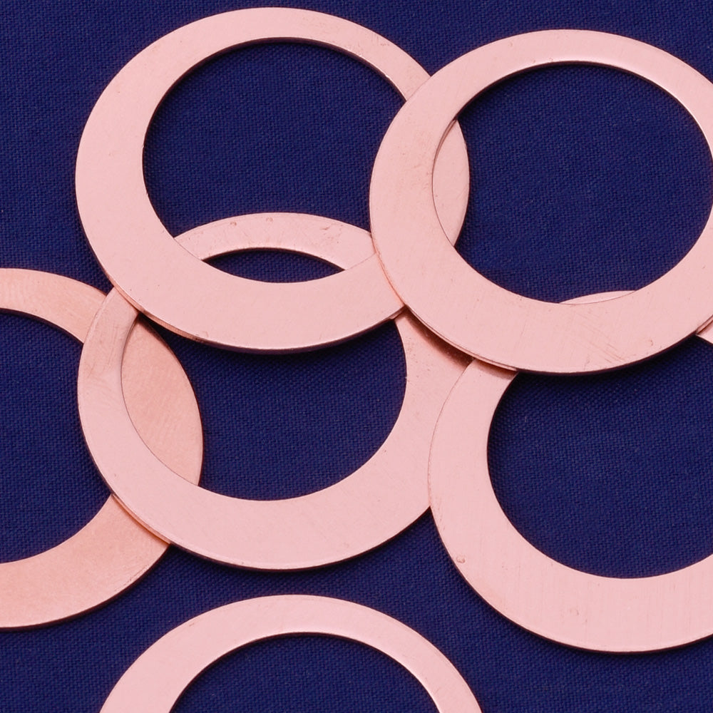 20pcs about 1 3/8" tibetara® Copper round Washer Stamping supplies Metal Blank Fantastic Shine 18 Gauges